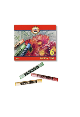 Estojo Giz Pastel Seco C/6 8511 Koh-i-noor